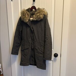 Aritzia - Community- Fur Hooded Parka Coat EUC!